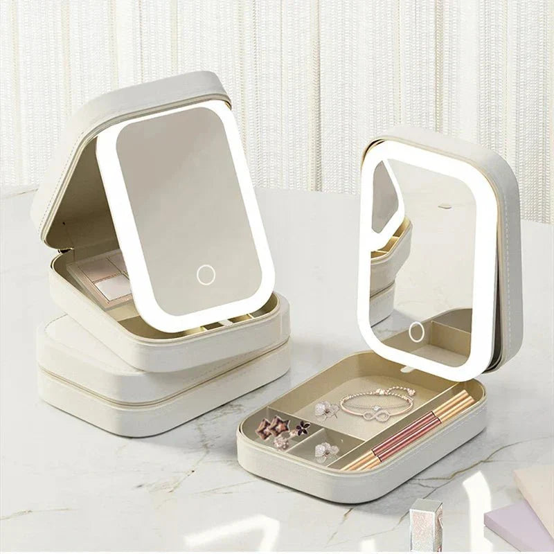 Compact Makeup Vanity With LED Mirror ⭐⭐⭐⭐⭐ (4.8 based on 1,274 reviews)